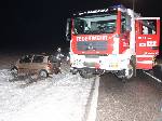 Verkehrsunfall mit eingeklemmter Person auf der L112