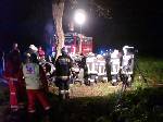 Verkehrsunfall mit eingeklemmter Person