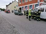 B2 Fahrzeugbrand Camper brennt