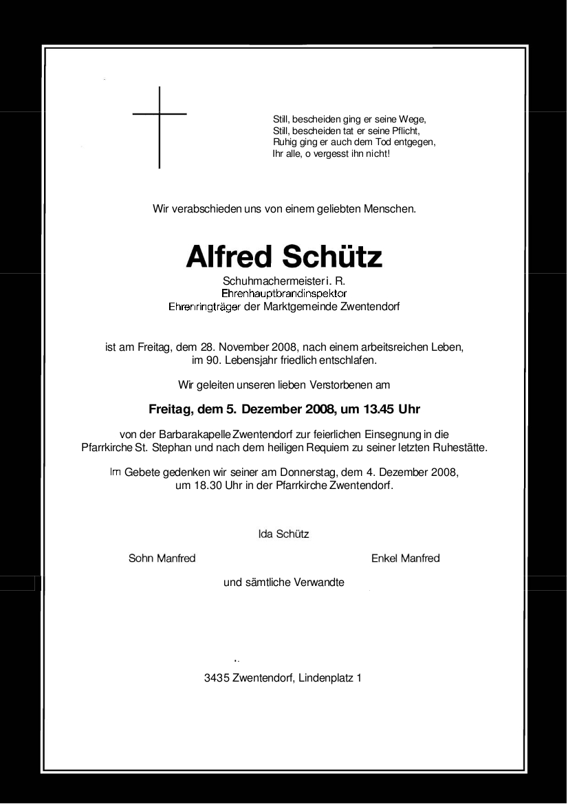 EHBI Alfred Schütz verstorben